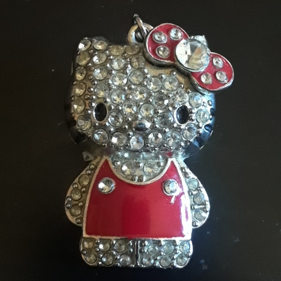 Rhinestone Hello Kitty Pendant - Picture 1 of 3